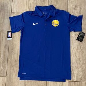 NWT nike dri-fit golden state warriors golf polo